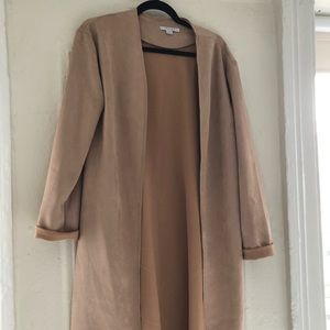 Suede beige duster